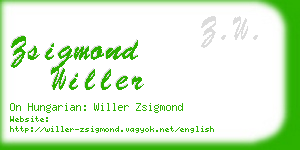zsigmond willer business card